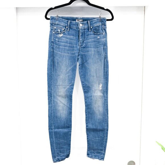 Mother Size 26 The Looker in Graffiti Girl Destroyed Skinny Jean - Picture 1 of 14